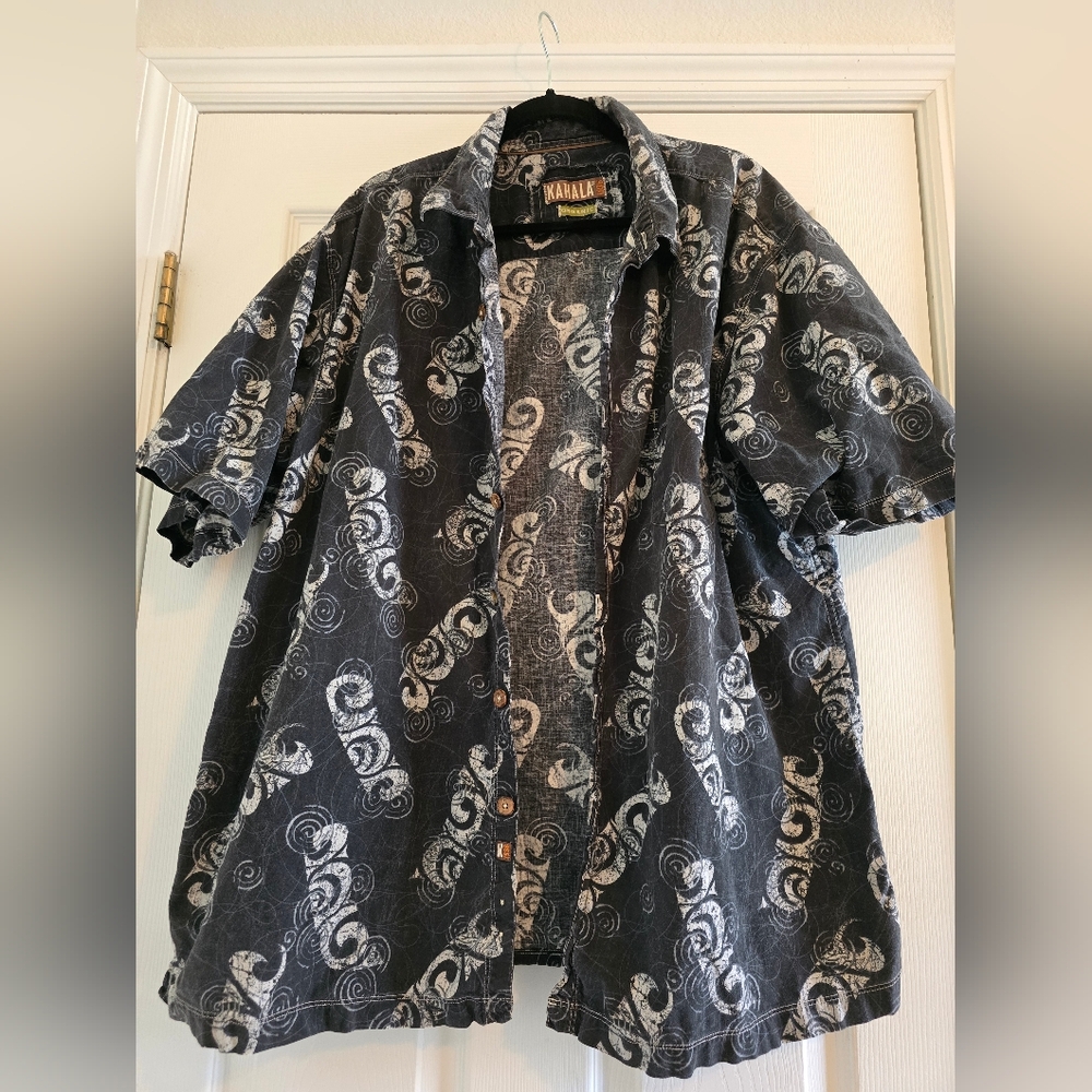 CRUISE READY! Kahala Organic Men Aloha Tropical Shirt 2XL